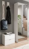 Garderobe Set 4-teilig SystemX in wei� Hochglanz Garderobenkombination 128 cm