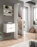 Garderobe Set 3-teilig SystemX in wei� Hochglanz Garderobenkombination 97 x 193 cm