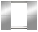 Garderobenschrank mit Spiegelt�r SystemX in wei� Schuhschrank 232 x 193 cm