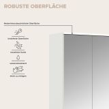 Garderobenschrank mit Spiegelt�r SystemX in wei� Hochglanz Schuhschrank 341 x 193 cm