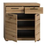 Schuhschrank Shawn in Evoke Eiche Flurkommode 90 x 96 cm