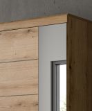 Garderobenschrank Shawn in Evoke Eiche Garderobe oder gro�er Schuhschrank mit Spiegel 62 x 197 cm