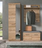 Garderobe Set 3-teilig Shawn in Evoke Eiche Garderobenkombination 167 x 197 cm