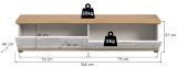 TV-Lowboard Mirano in wei� L�rche und Eiche Artisan Landhaus TV Unterteil 164 cm