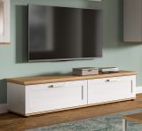 TV-Lowboard Mirano in wei� L�rche und Eiche Artisan Landhaus TV Unterteil 164 cm
