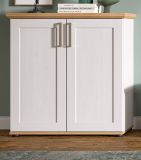 Kommode Mirano in wei� L�rche und Eiche Artisan Landhaus Highboard 84 x 88 cm