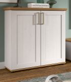 Kommode Mirano in wei� L�rche und Eiche Artisan Landhaus Highboard 84 x 88 cm