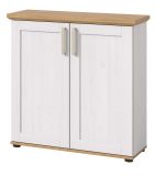 Kommode Mirano in wei� L�rche und Eiche Artisan Landhaus Highboard 84 x 88 cm