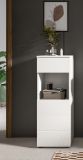 Badezimmer Kommode Larik in wei� Hochglanz Badschrank 38 x 106 cm