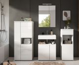 Badezimmer Kommode Larik in wei� Hochglanz Badschrank 38 x 106 cm