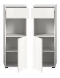 Badezimmer Kommode Larik in wei� Hochglanz Badschrank 38 x 106 cm