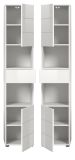 Badezimmer Hochschrank Larik in wei� Hochglanz Badschrank 38 x 190 cm