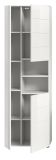 Badezimmer Hochschrank Larik in wei� Hochglanz Badschrank 60 x 190 cm