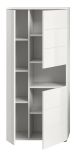 Badezimmer Midischrank Larik in wei� Hochglanz Badschrank 60 x 131 cm