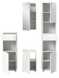 Badm�bel Set 4-teilig Larik in wei� Hochglanz Badkombination 144 x 190 cm