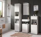Badm�bel Set 3-teilig Larik in wei� Hochglanz Badkombination 91 x 190 cm