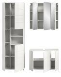 Badm�bel Set 3-teilig Larik in wei� Hochglanz Badkombination 157 x 190 cm