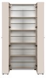 Schuhschrank Logu in Samt Bergonzoli Druck 74 x 182 cm, aufklappbar f�r 30 Paar Schuhe