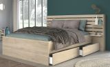 Parisot Stauraumbett Escale4 in Eiche japanisch Bett Liegefl�che 180 x 200 cm