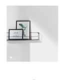 Badm�bel Set 3-teilig Glide in wei� Hochglanz und Eiche mit LED Beleuchtung 135 x 190 cm
