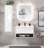 Badezimmer Hochschrank Glide in wei� Hochglanz 30 x 119 cm