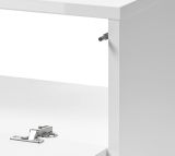 Waschbeckenunterschrank Glide in wei� Hochglanz und grau 60 cm