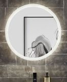 Badezimmer Spiegel Glide mit LED Beleuchtung und Touchschalter rund 60 cm