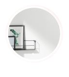 Badm�bel Set Glide in wei� Hochglanz und grau mit Waschbecken und LED Beleuchtung 80 x 190 cm