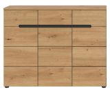 Schuhkommode Cooper in Artisan Eiche und grau Flurkommode 120 x 94 cm, Soft-Close