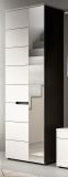Garderobenschrank Cooper in Wei� und Grau 65 x 190 cm mit variabler Inneneinteilung, Soft-Close