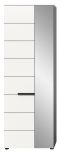 Garderobenschrank Cooper in Wei� und Grau 65 x 190 cm mit variabler Inneneinteilung, Soft-Close
