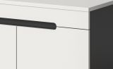 Garderobe Sitzbank Cooper in Wei� und Grau Garderobenbank 80 cm, Soft-Close