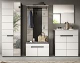 Schuhkommode Cooper in Wei� und Basalt Grau, Flurkommode 80 x 94 cm mit Soft-Close