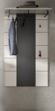 Garderobenpaneel Cooper in Wei� und Basalt Grau, Wandgarderobe 80 x 141 cm