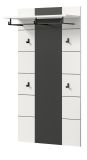 Garderobenpaneel Cooper in Wei� und Basalt Grau, Wandgarderobe 80 x 141 cm