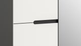 Garderobe Set 3-teilig Cooper in Wei� und Basalt Grau 160 cm, Soft-Close