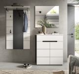 Garderobe Set 3-teilig Cooper in wei� und grau 175 cm, Soft-Close