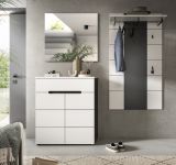 Garderobe Set 3-teilig Cooper in wei� und grau 175 cm, Soft-Close