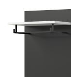 Garderobe Set 3-teilig Cooper in wei� und grau 180 cm, Soft-Close