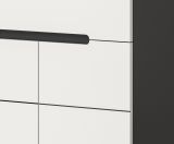 Garderobe Set 3-teilig Cooper in wei� und grau 140 cm, Soft-Close