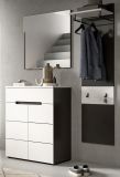 Garderobe Set 4-teilig Cooper in wei� und grau 220 cm, Soft-Close