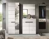 Garderobe Set 4-teilig Cooper in wei� und grau 220 cm, Soft-Close