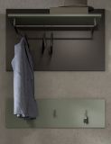 Garderobenpaneel Cooper in Salbei gr�n und grau Set 2-teilig 80 cm