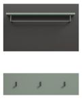 Garderobenpaneel Cooper in Salbei gr�n und grau Set 2-teilig 80 cm