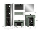 Garderobe Set 6-teilig Cooper in Salbei Gr�n und Basalt Grau, Komplett-Set mit Soft-Close
