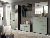 Garderobe Set 6-teilig Cooper in Salbei Gr�n und Basalt Grau, Komplett-Set mit Soft-Close