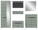 Garderobe Set 6-teilig Cooper in Salbei Gr�n und Basalt Grau, Komplett-Set mit Soft-Close