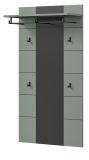 Garderobenpaneel Cooper in Salbei und Grau Wandgarderobe 80 x 141 cm
