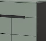 Garderobe Set 3-teilig Cooper in Salbei und Grau 175 cm, Soft-Close