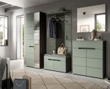 Garderobe Set 3-teilig Cooper in salbei und grau 180 cm, Soft-Close